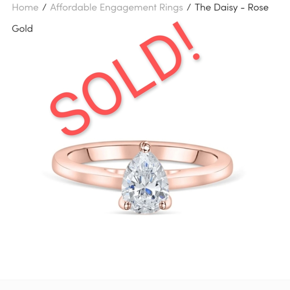Modern Gents 'Daisy' solitaire ring